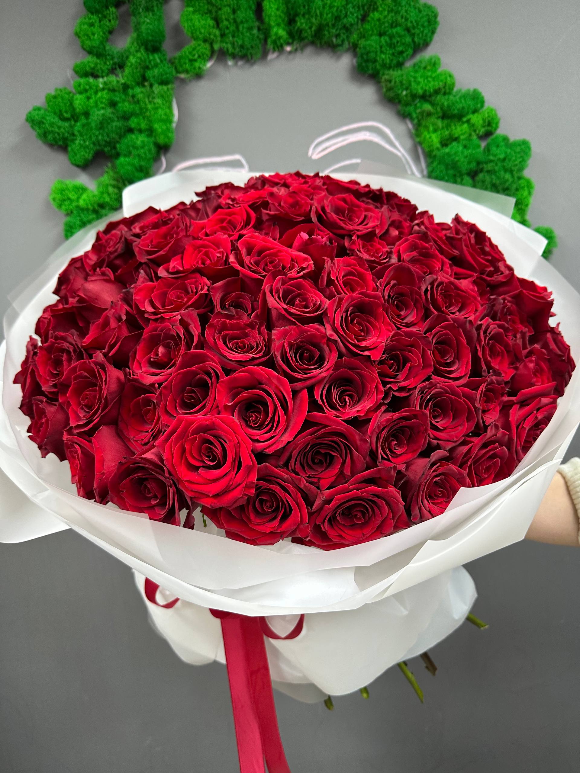 101 красная роза