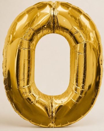 Золотая цифра "0"