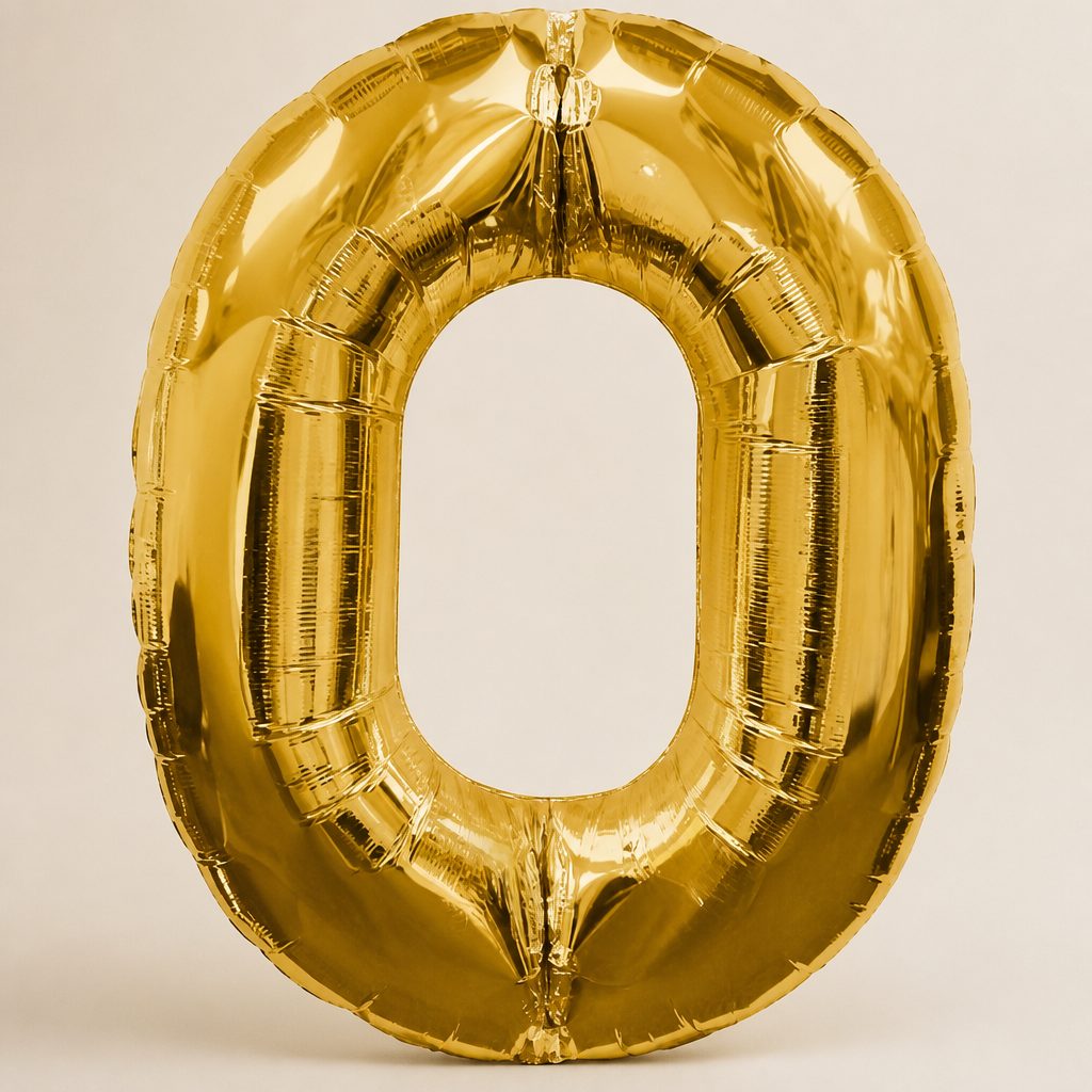 Золотая цифра "0"